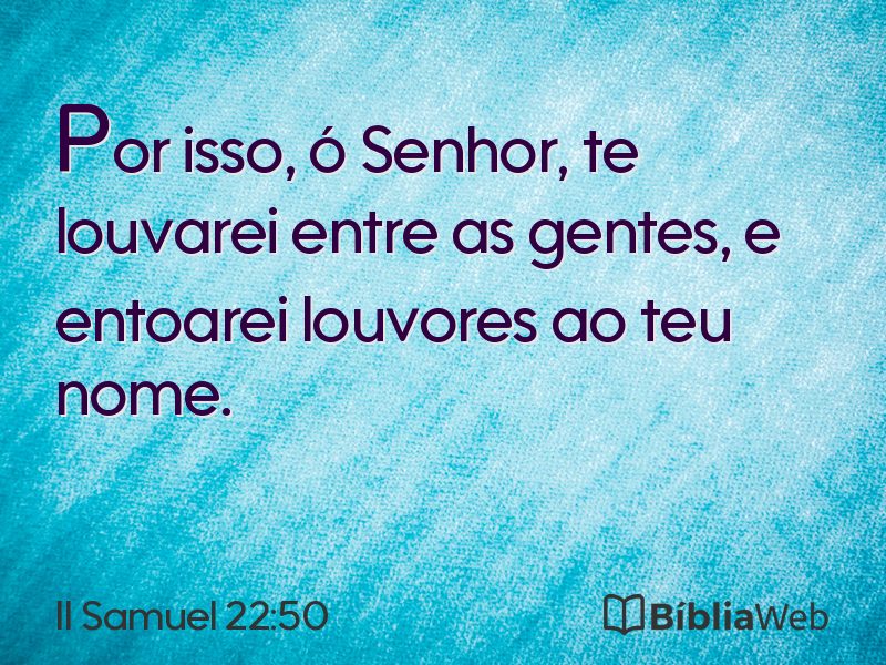 II Samuel 22:50 em imagem para compartilhar