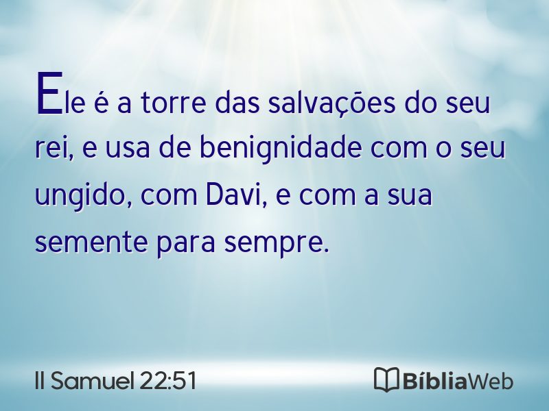 II Samuel 22:51 em imagem para compartilhar