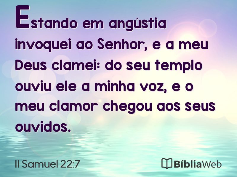 II Samuel 22:7 em imagem para compartilhar