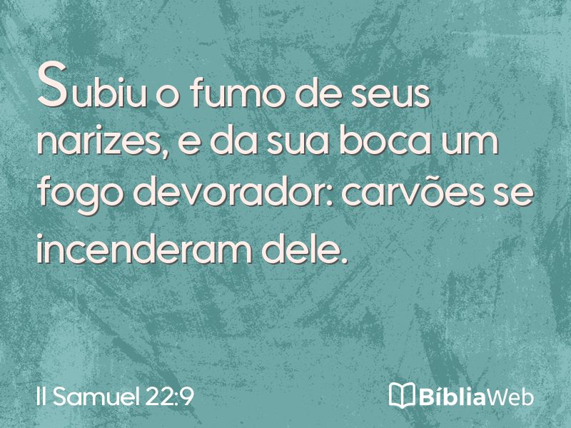 II Samuel 22:9 em imagem para compartilhar