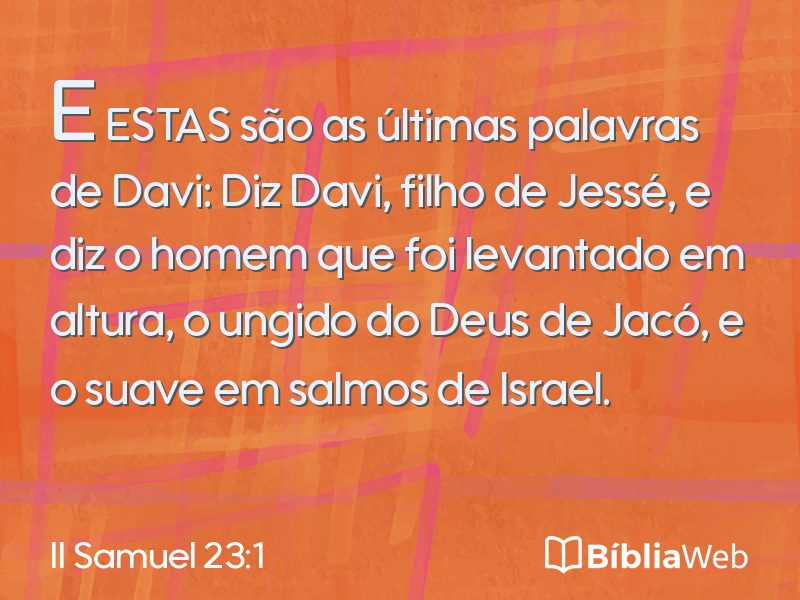II Samuel 23:1 em imagem para compartilhar