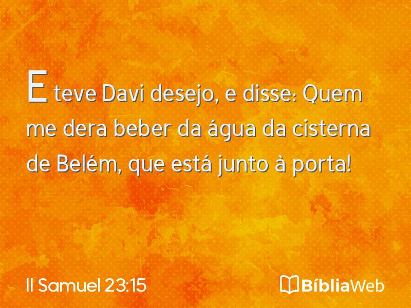 II Samuel 23:15 em imagem para compartilhar