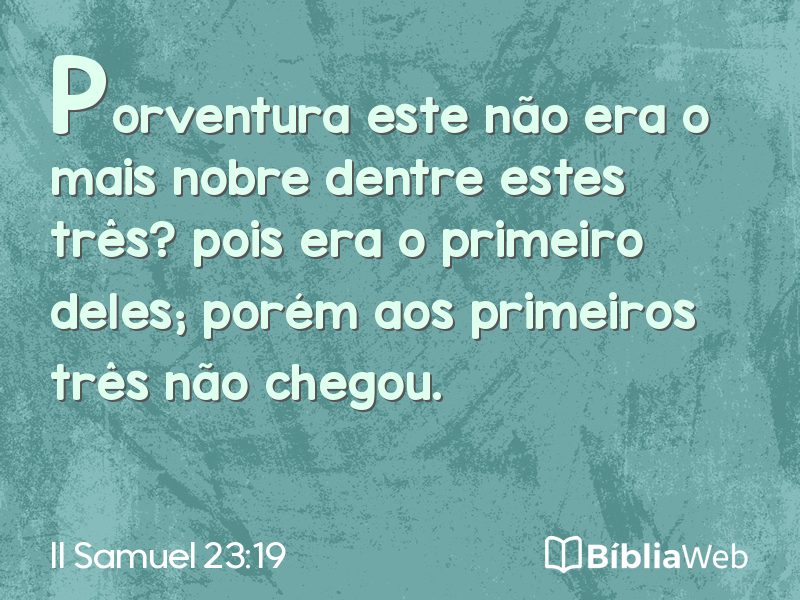II Samuel 23:19 em imagem para compartilhar