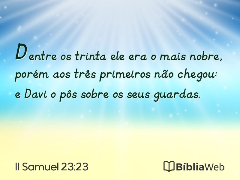 II Samuel 23:23 em imagem para compartilhar