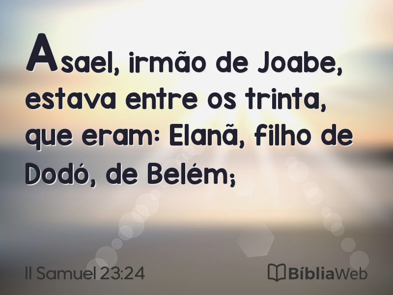II Samuel 23:24 em imagem para compartilhar