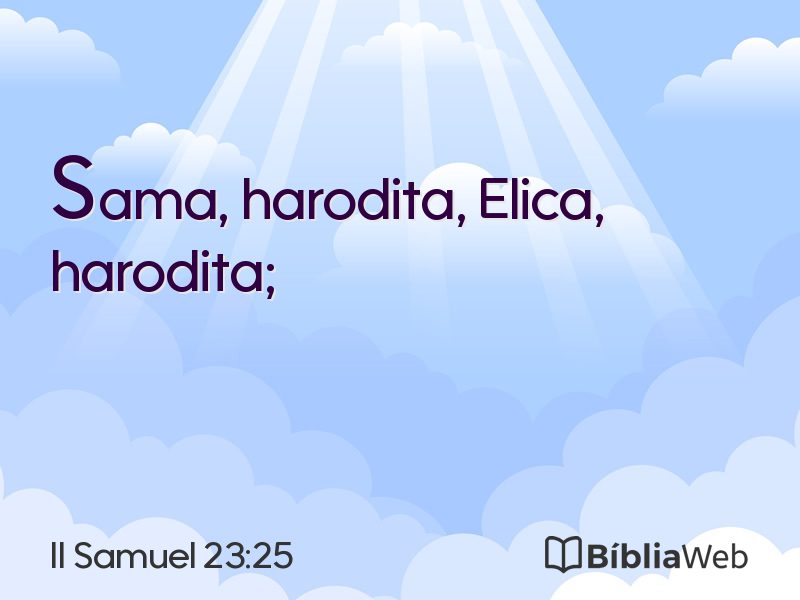 II Samuel 23:25 em imagem para compartilhar
