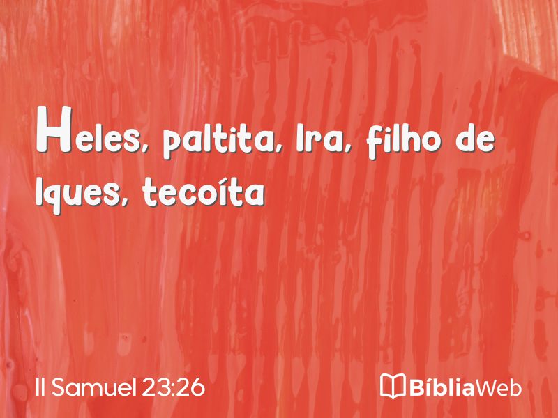 II Samuel 23:26 em imagem para compartilhar