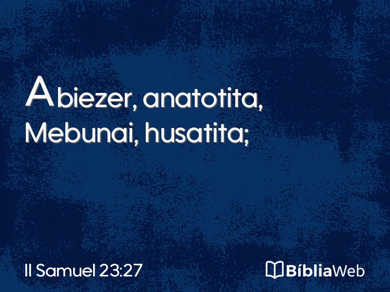 II Samuel 23:27 em imagem para compartilhar