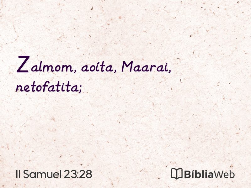 II Samuel 23:28 em imagem para compartilhar