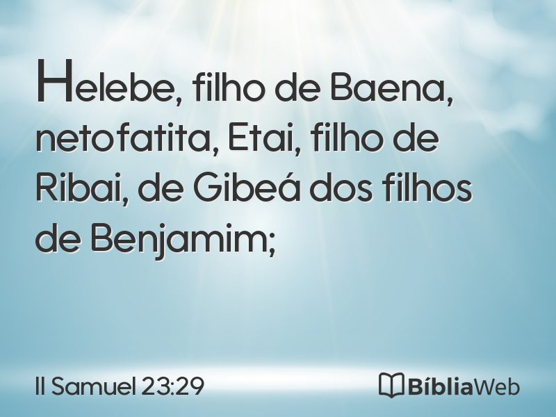 II Samuel 23:29 em imagem para compartilhar