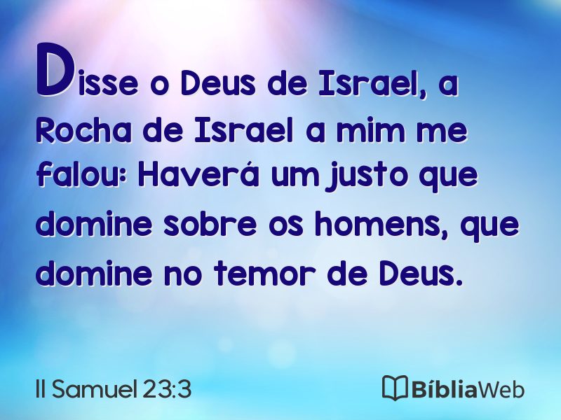 II Samuel 23:3 em imagem para compartilhar