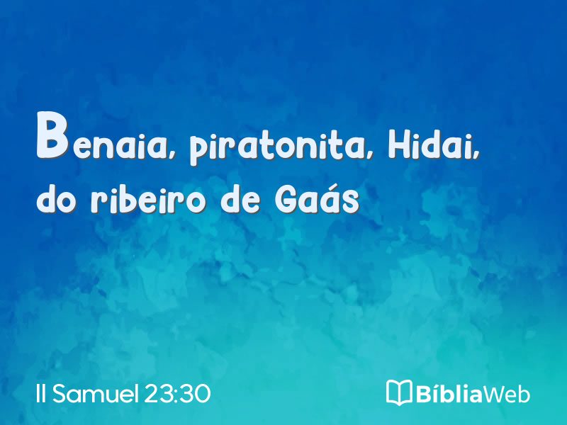 II Samuel 23:30 em imagem para compartilhar