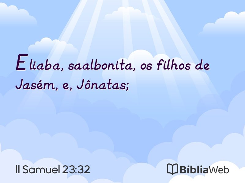 II Samuel 23:32 em imagem para compartilhar