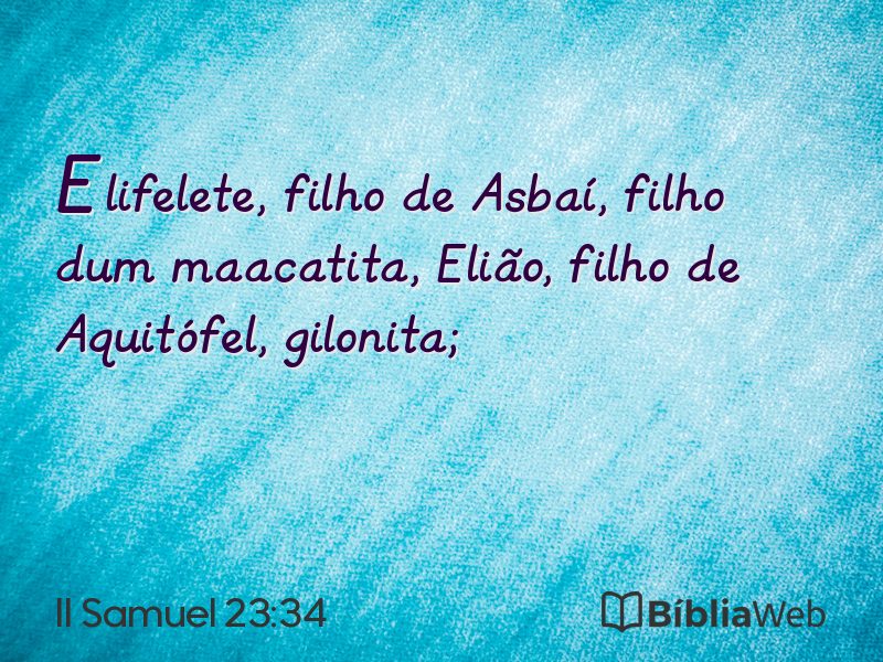II Samuel 23:34 em imagem para compartilhar