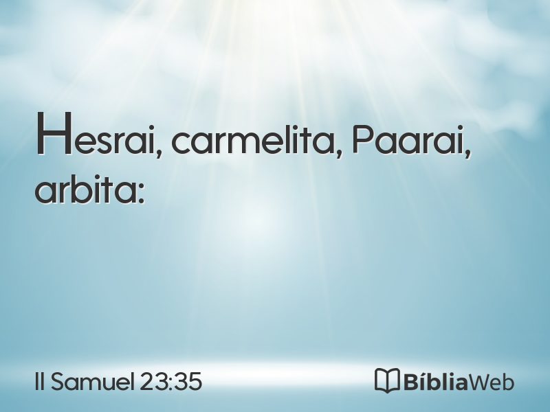 II Samuel 23:35 em imagem para compartilhar