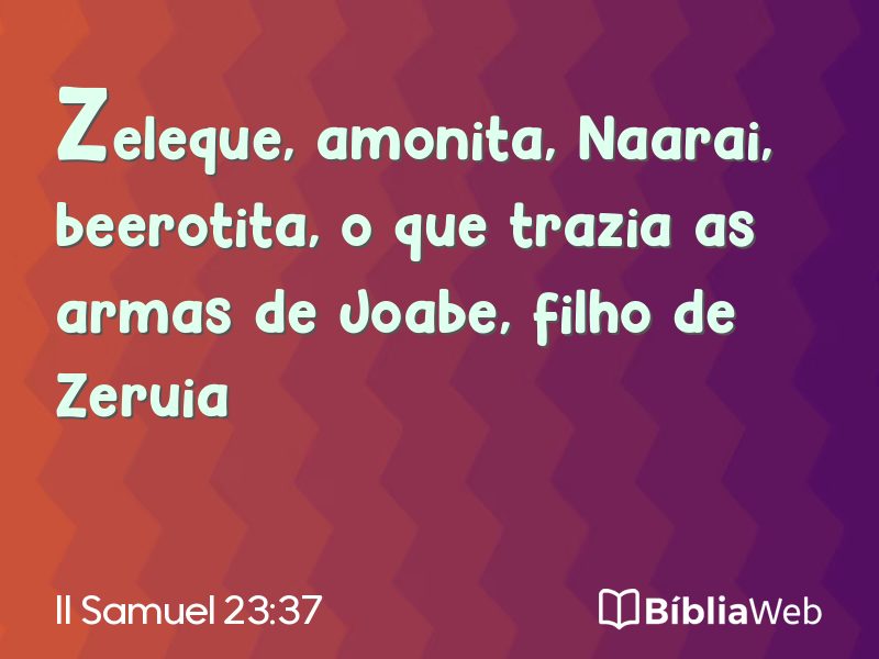 II Samuel 23:37 em imagem para compartilhar