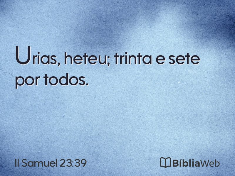 II Samuel 23:39 em imagem para compartilhar