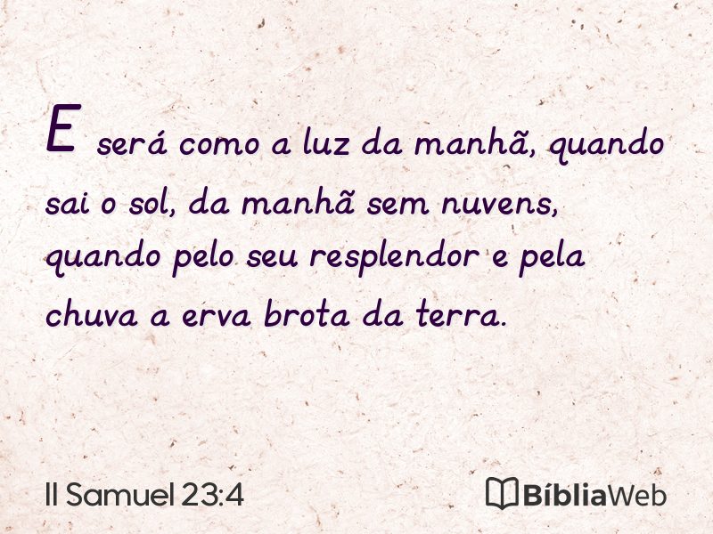 II Samuel 23:4 em imagem para compartilhar