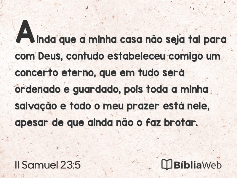 II Samuel 23:5 em imagem para compartilhar