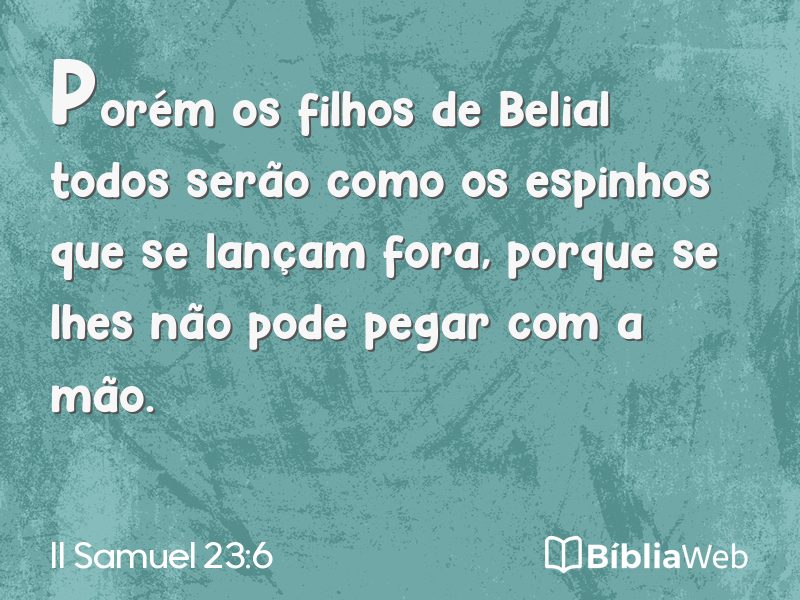II Samuel 23:6 em imagem para compartilhar