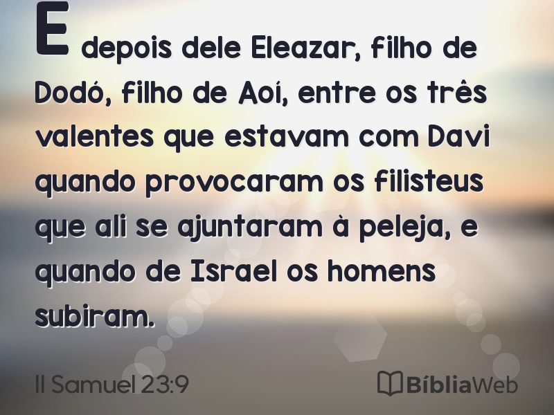II Samuel 23:9 em imagem para compartilhar