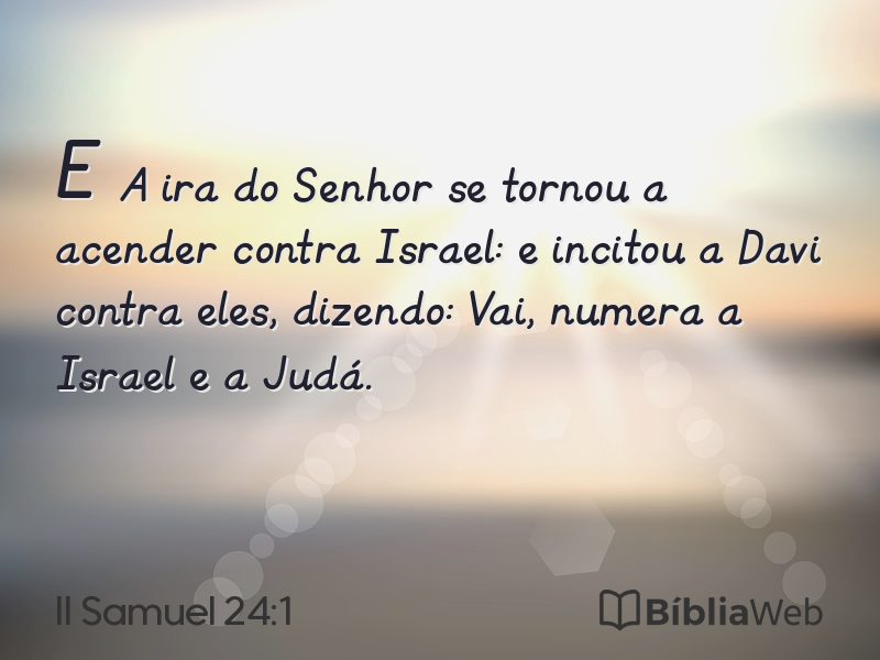II Samuel 24:1 em imagem para compartilhar