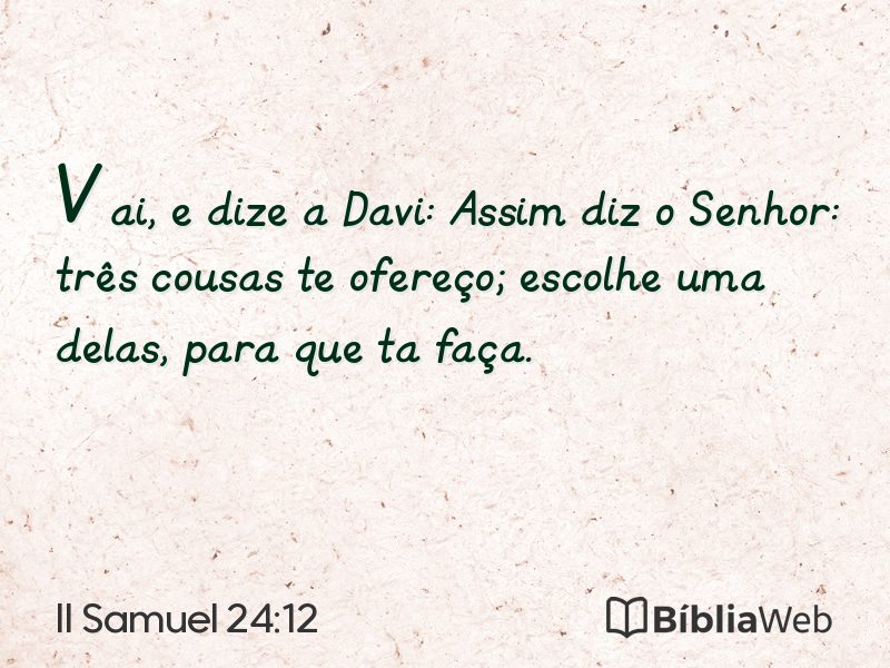 II Samuel 24:12 em imagem para compartilhar