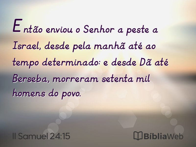 II Samuel 24:15 em imagem para compartilhar