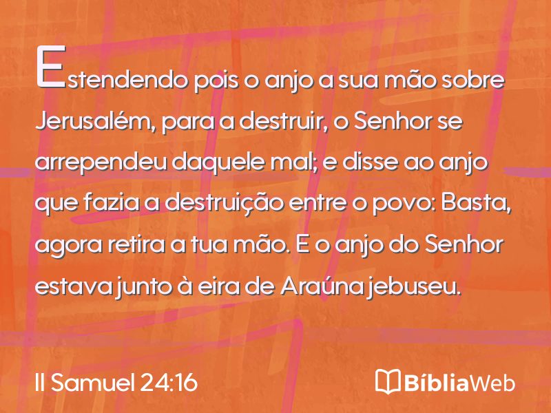 II Samuel 24:16 em imagem para compartilhar