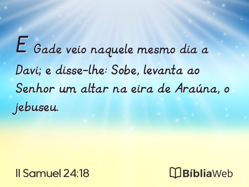 II Samuel 24:18 em imagem para compartilhar