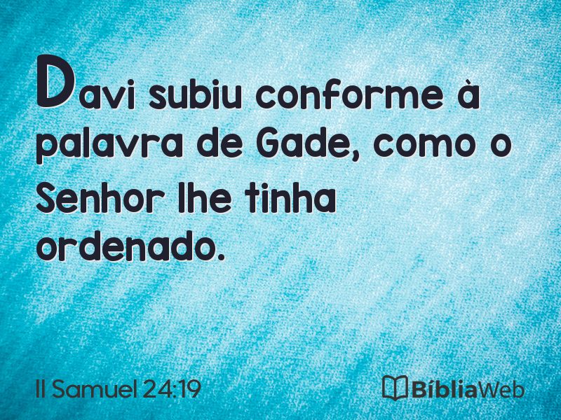 II Samuel 24:19 em imagem para compartilhar