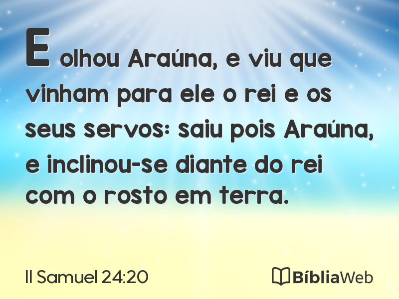 II Samuel 24:20 em imagem para compartilhar