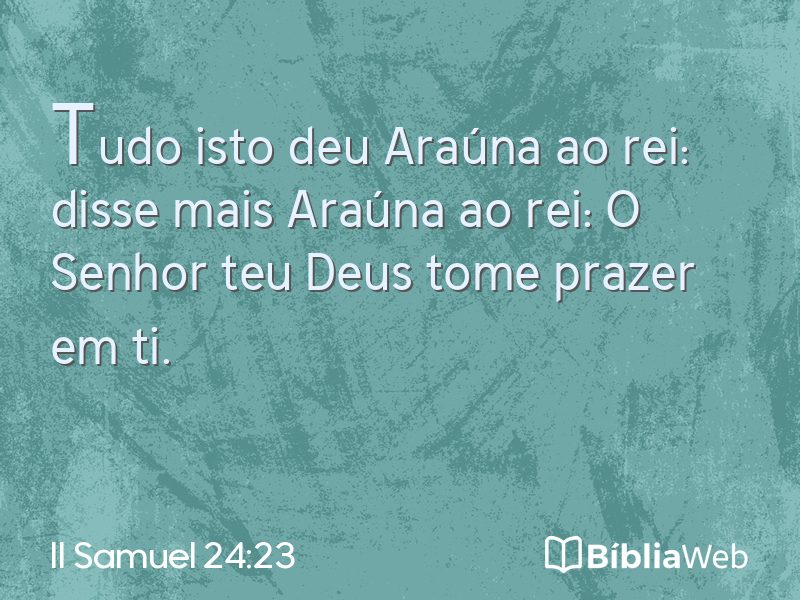 II Samuel 24:23 em imagem para compartilhar