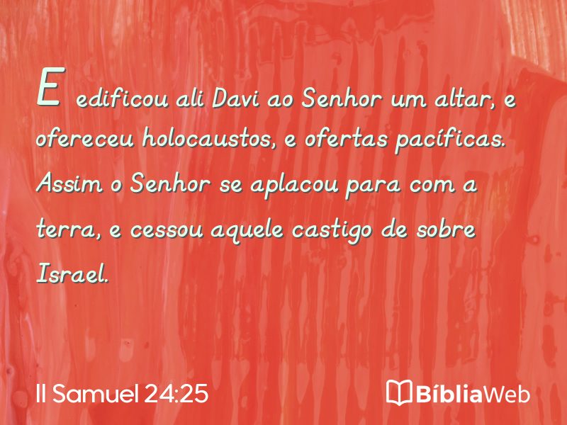 II Samuel 24:25 em imagem para compartilhar