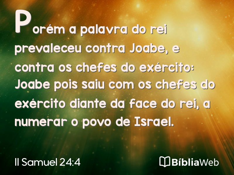 II Samuel 24:4 em imagem para compartilhar