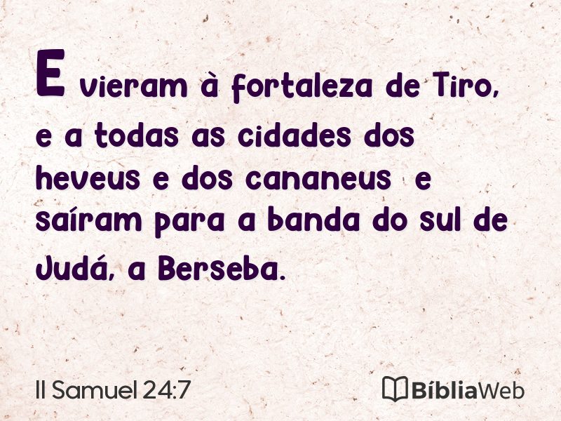 II Samuel 24:7 em imagem para compartilhar
