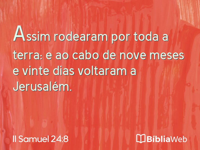 II Samuel 24:8 em imagem para compartilhar