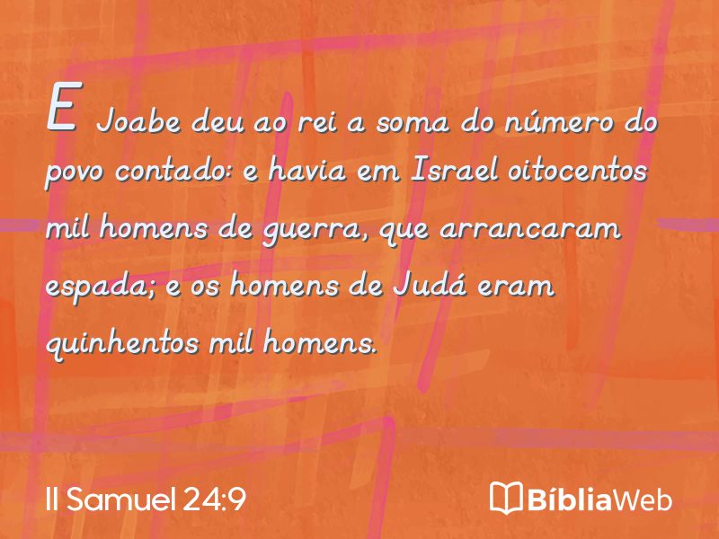 II Samuel 24:9 em imagem para compartilhar