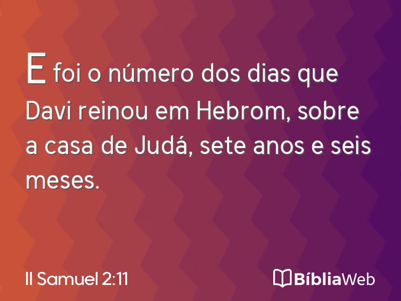 II Samuel 2:11 em imagem para compartilhar