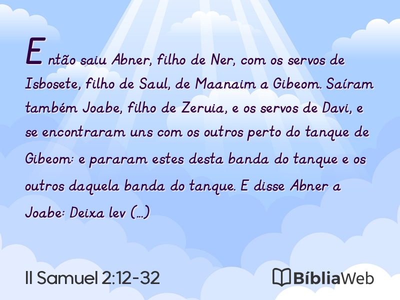 II Samuel 2:12-32 em imagem para compartilhar