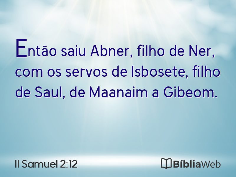 II Samuel 2:12 em imagem para compartilhar