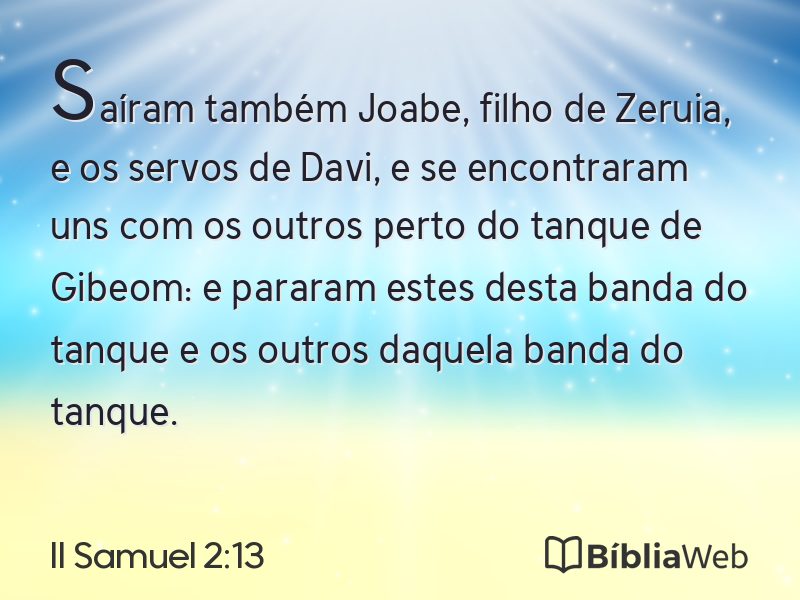 II Samuel 2:13 em imagem para compartilhar