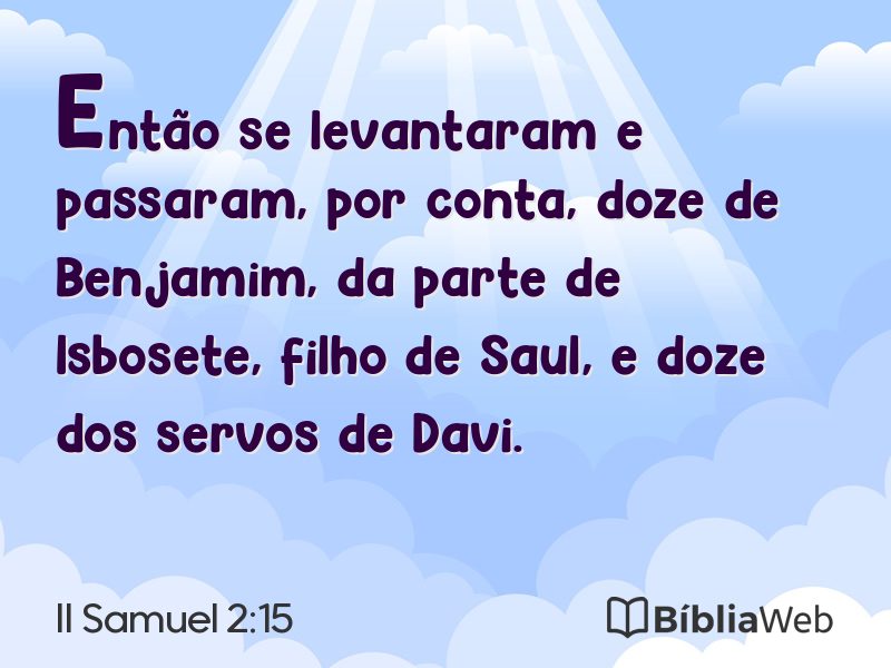 II Samuel 2:15 em imagem para compartilhar