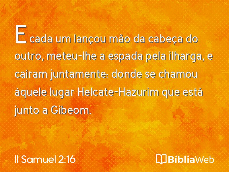 II Samuel 2:16 em imagem para compartilhar