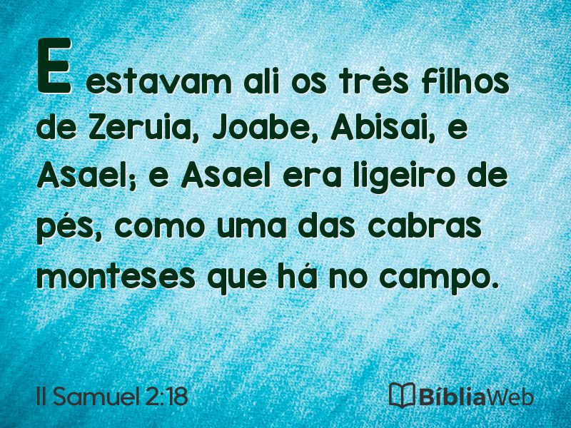 II Samuel 2:18 em imagem para compartilhar