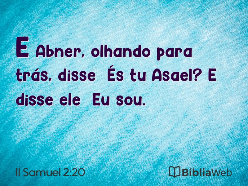 II Samuel 2:20 em imagem para compartilhar