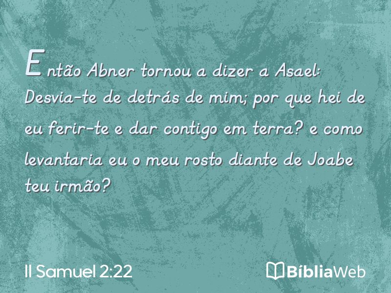 II Samuel 2:22 em imagem para compartilhar