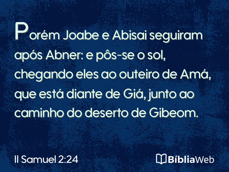 II Samuel 2:24 em imagem para compartilhar