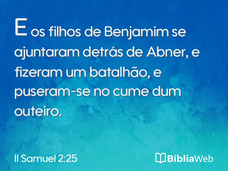 II Samuel 2:25 em imagem para compartilhar