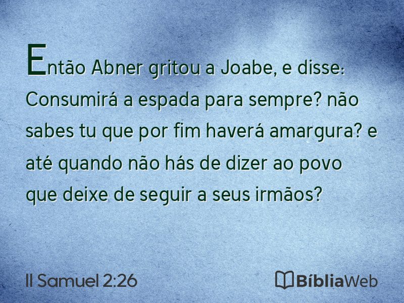 II Samuel 2:26 em imagem para compartilhar